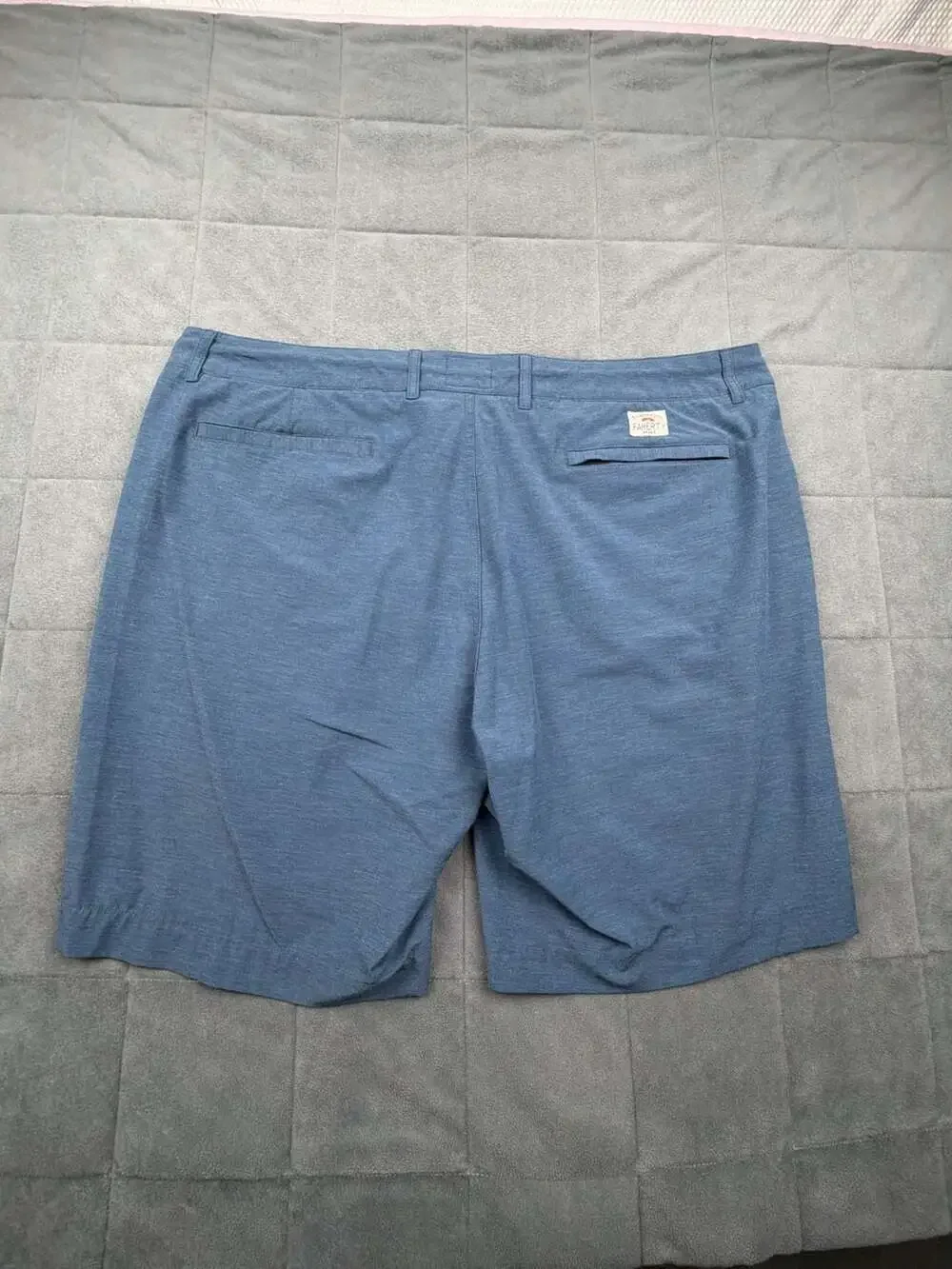 Faherty Men's All Day Shorts, Blue Heathered Drawstring Hybrid Chino